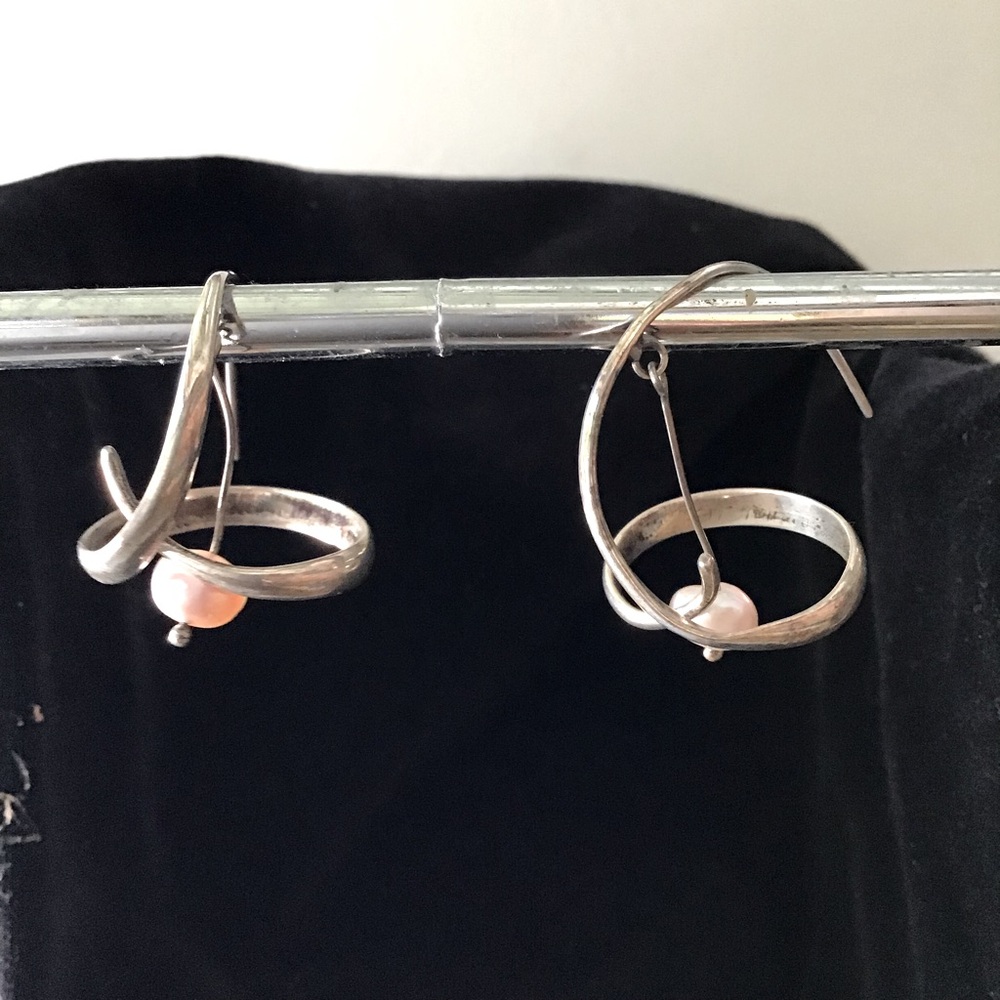 Sterling Silver and Pearl Earrings